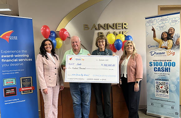 Dream Big grand prize winner check presentation