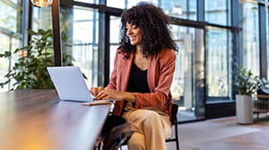 Person typing on laptop
