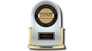 J.D. Power 2025 Banner Bank trophy