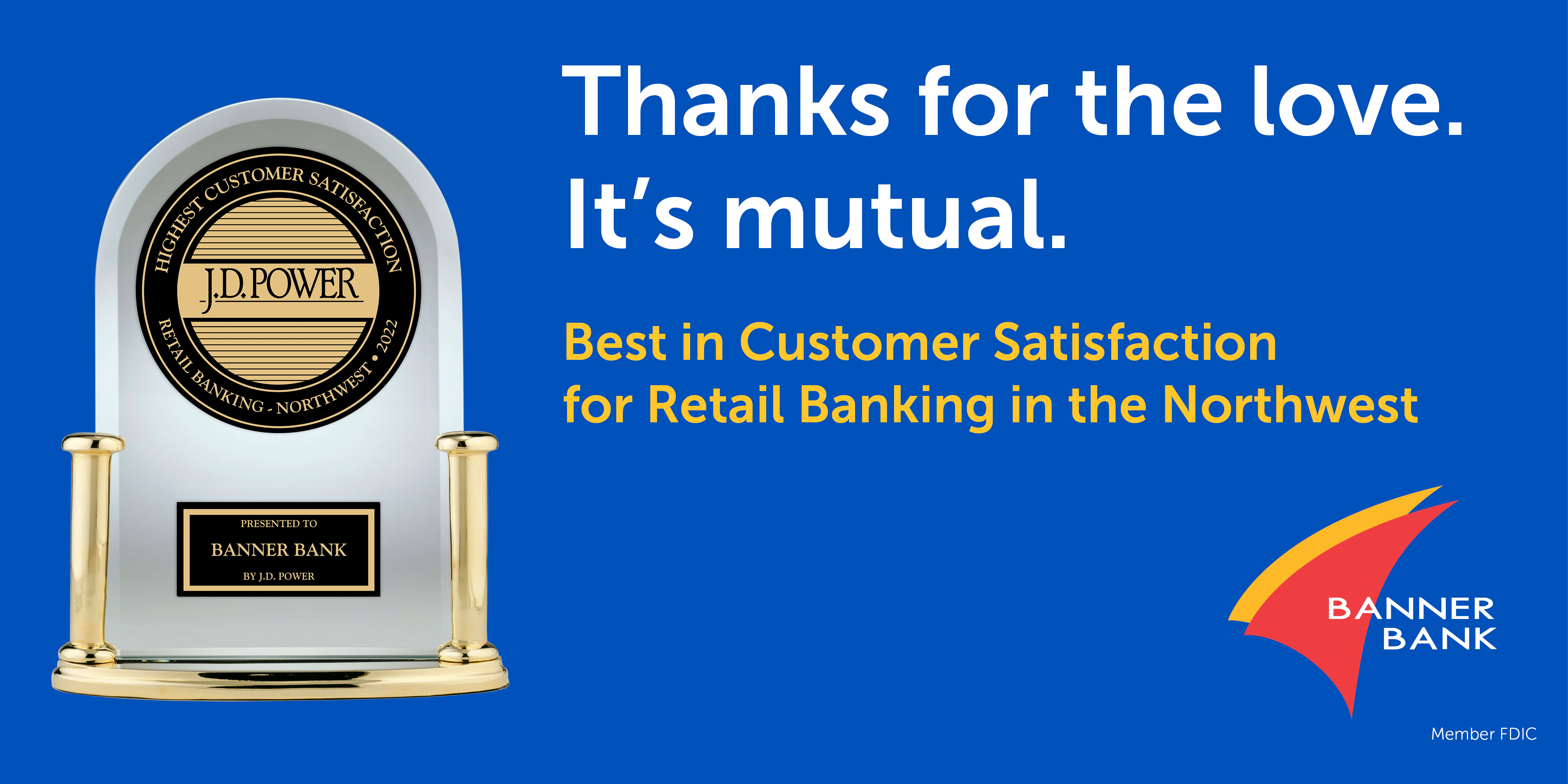 J.D. Power Again Ranks Banner Bank Highest in the Northwest for Retail Customer Satisfaction