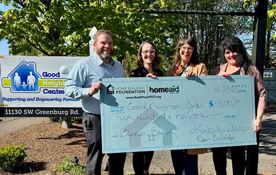 Good neighbor center check presentation