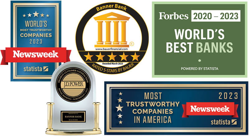 Banner Bank accolade logos