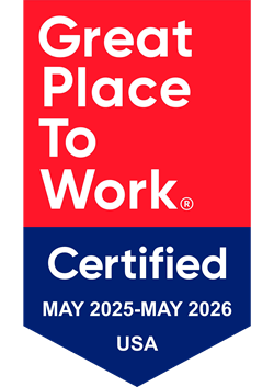 Great place to work certified May 2025-May 2026 logo