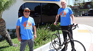 Steve Espino and Bill Walton organize Bike for Humanity event