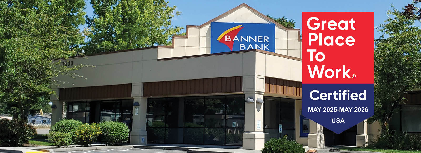 Woodinville branch and great places to work logo