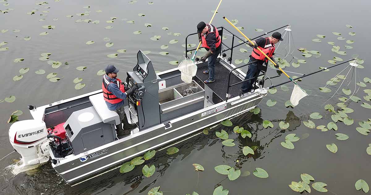 Smith-Root electrofishing boat