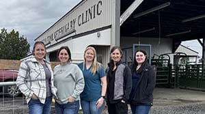 Oregon Trail Vet Clinic team outside the clinic