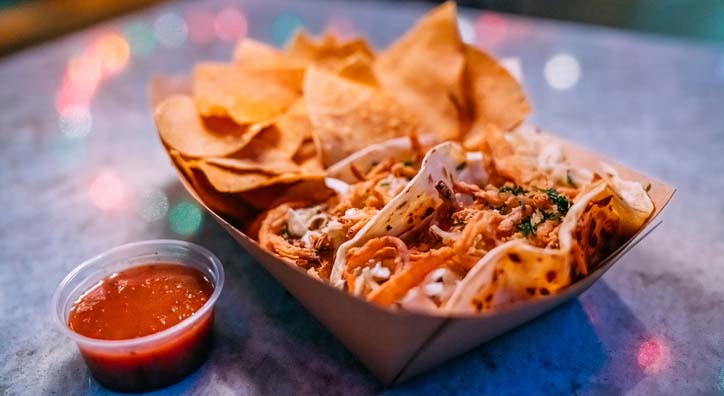 Chips, tacos and salsa