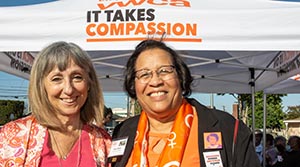 YWCA-SGV Board Member Gabriela Chavarria and CEO Debra Ward