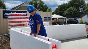 Banner employee at Habitat for Humanity build event