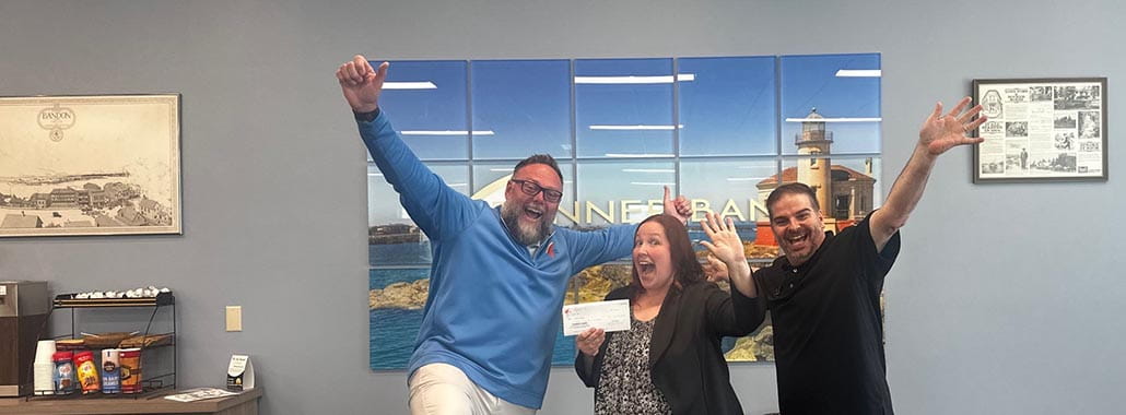 Dream big monthly winner with Banner employees