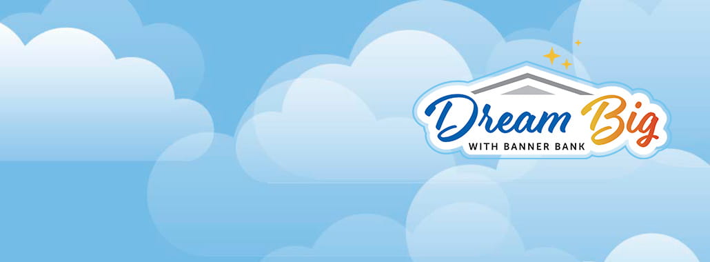 Dream big logo over clouds