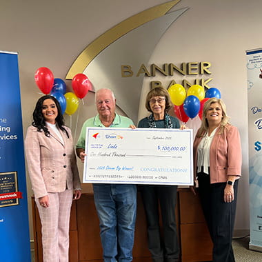 Dream Big grand prize winner check presentation