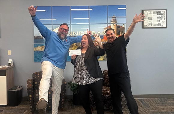 Dream big monthly winner with Banner employees