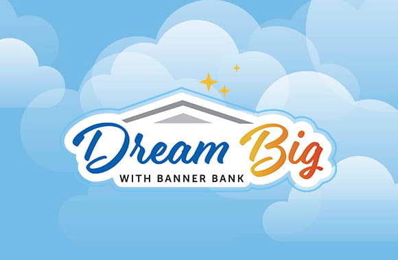 Dream big logo over clouds