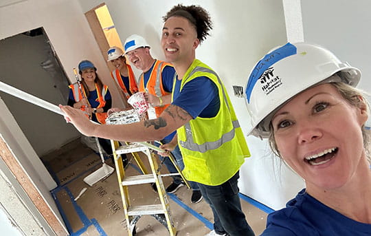 Banner employees at a Habitat for Humanity build event in Hillsboro
