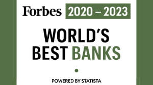 Forbes World's Best Banks 2020-2023 accolade