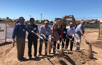 Banner employees and guest at groundbreaking ceremony in San Diego