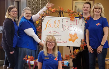 Banner employees decorate for annual food drive