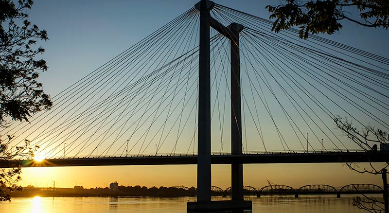 Cable Bridge in Tri-Cities area of Washington