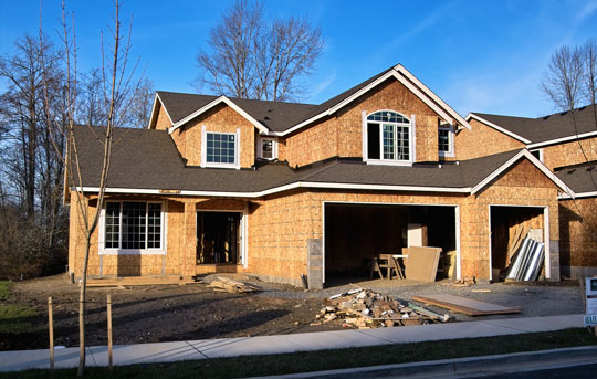 Housing development construction site financed by a Banner Bank homebuilder construction loan
