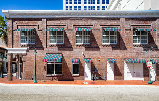 Two-story commercial brick building financed with an income property permanent loan from Banner Bank