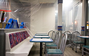 Shot of a restaurant being refurbished