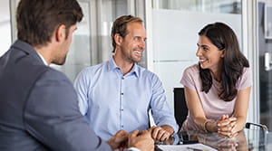 Couple meeting with banker