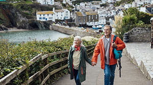 Retired couple on vacation