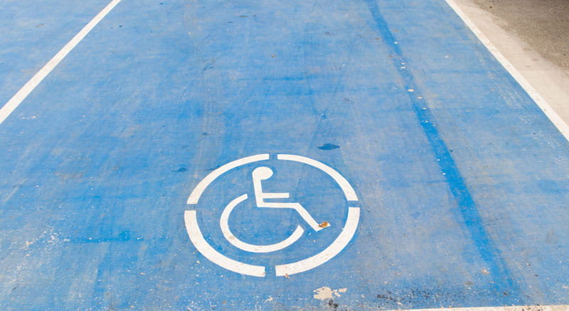 ADA accessible parking space is one of many accessibility features available at Banner Bank