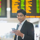 Man accesses bank accounts using Banner Online Banking from his mobile device while traveling