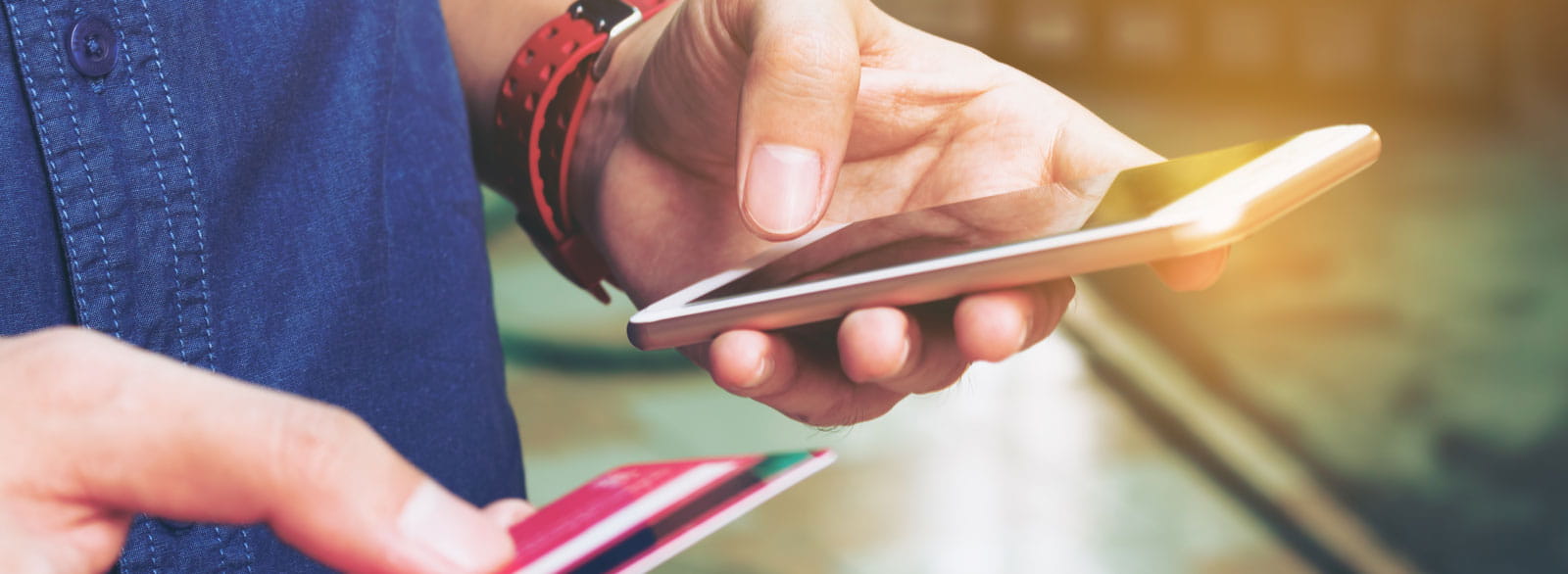 Woman enrolls her Banner Bank card to use digital wallets like Apple Pay, Google Pay and Samsung Pay