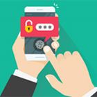 Illustration of fingerprint login on mobile app