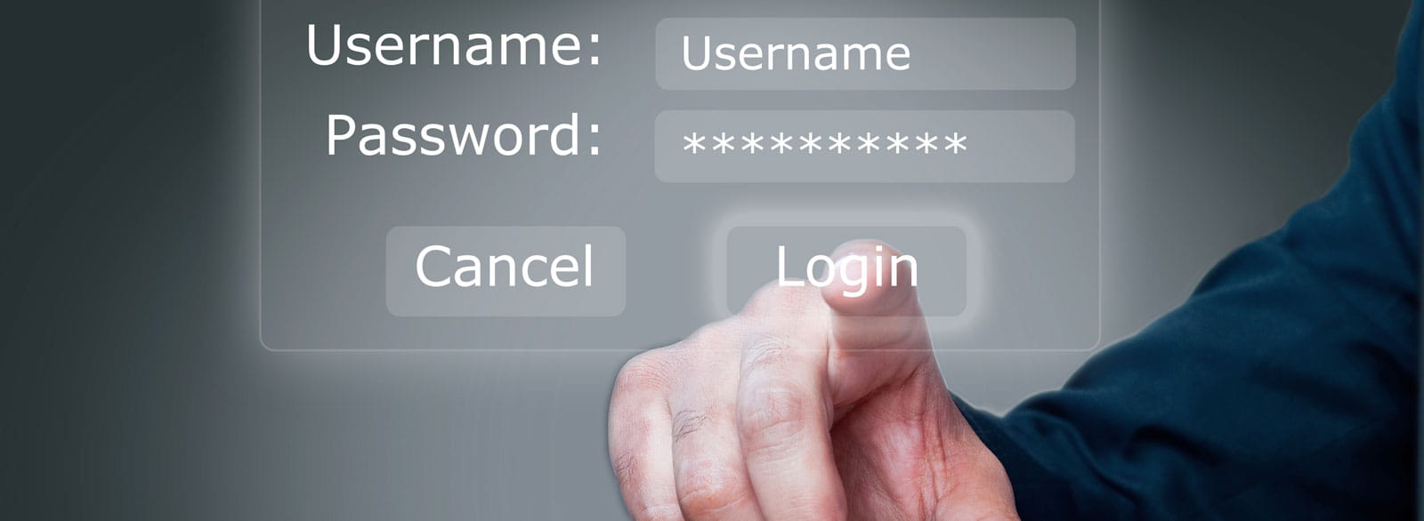 Man signs in to secure online site