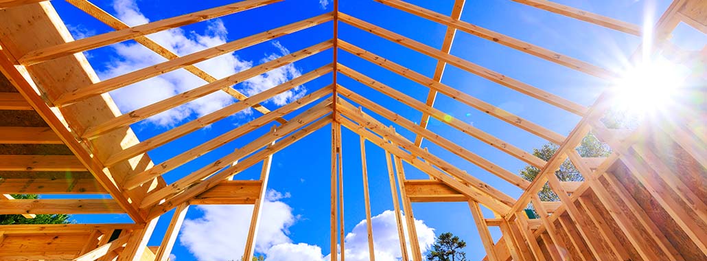 Framing of home being constructed