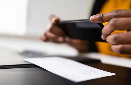 learn how to deposit checks with your phone