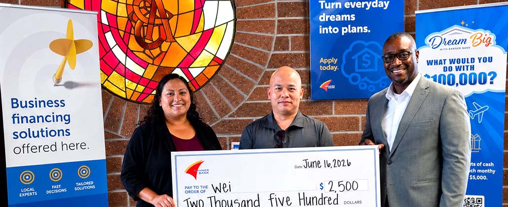 Dream Big second winner check presentation