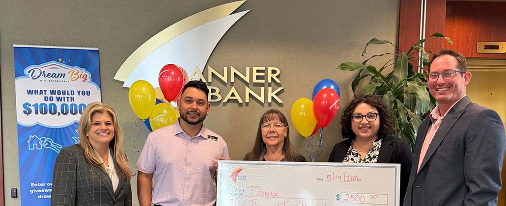 Dream Big 2026 first $2,500 winner check presentation