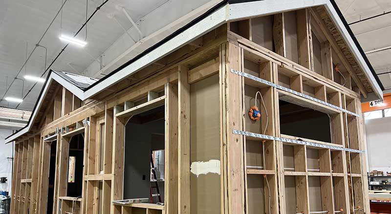 Tiny home being built