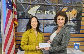 Food drive check presentation