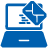 computer with email icon