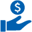 coin in hand icon