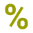 percentage sign icon