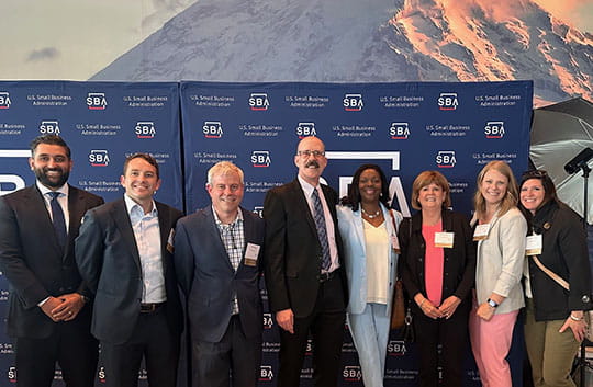 Banner team at the SBA Awards banquet