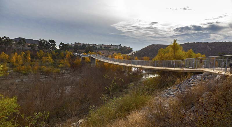 Landscape photo of bridge and trees in Escondido, California