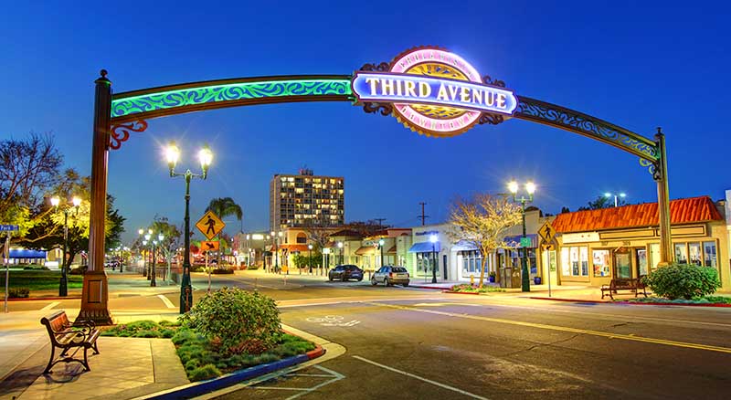 Downtown Chula Vista at night