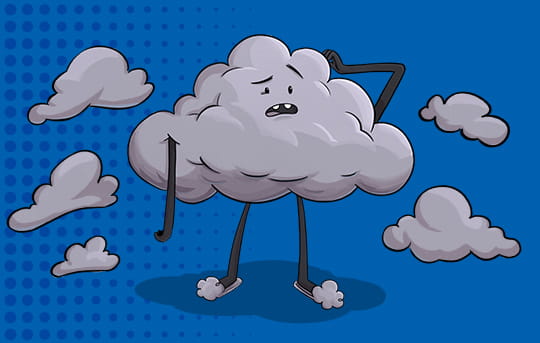 The Cloud of Uncertainty character gets in the way of your financial future