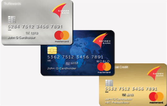 Banner Bank TruRewards, World Rewards and Commercial credit cards