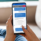person using Banner Virtual Assistant on phone