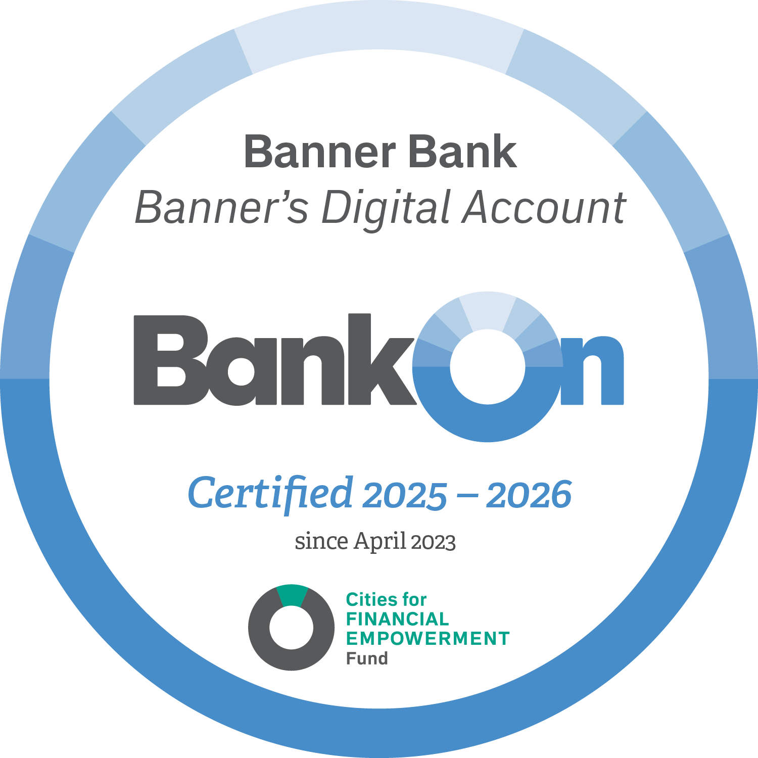 Banner's Digital Account Bank On Certified logo